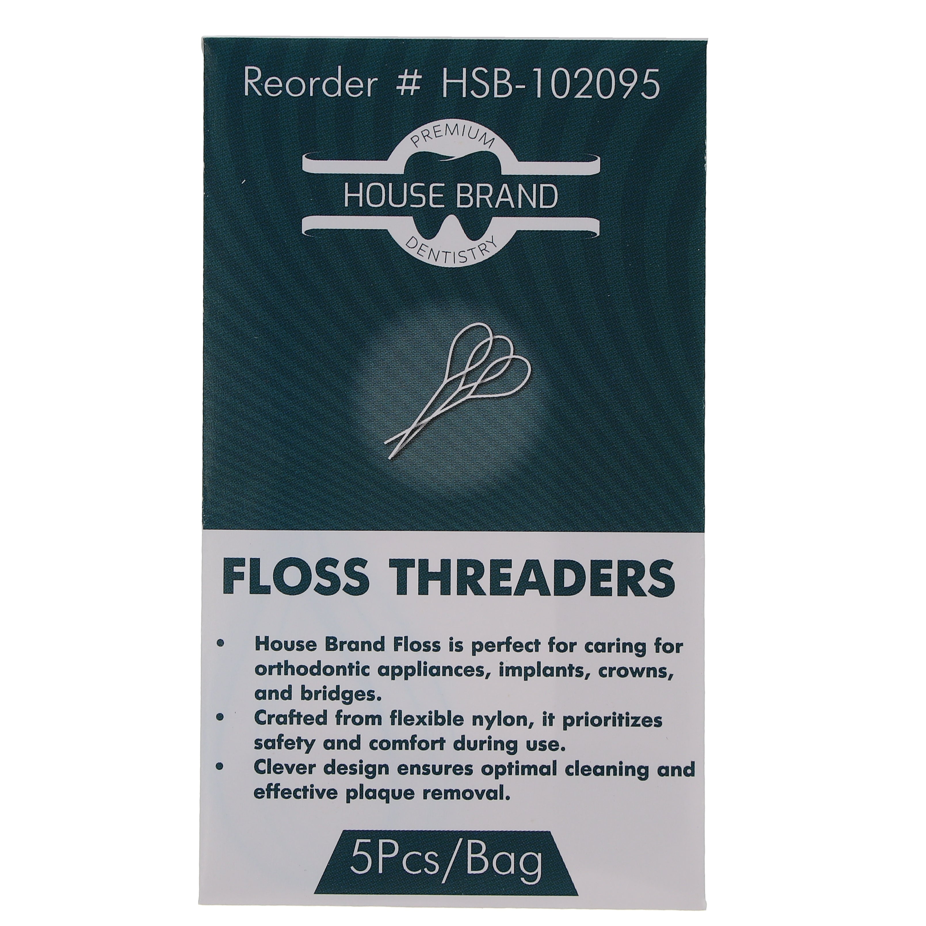 House Brand Dentistry 102095 HSB Dental Floss Threaders 500/Pk House Brand Dentistry 102095 HSB Dental Floss Threaders 500/Pk